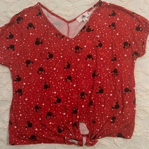 Disney Parks Top with Minnie Mouse print.